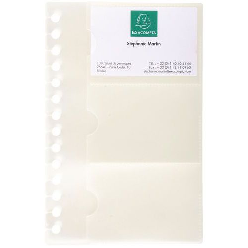 Ricarica da 10 bustine porta biglietti 19 x 12,5 cm Crystal,