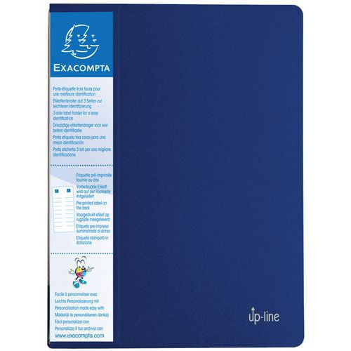 Portalistini rigido con porta-etichette 40 facciate Blu,