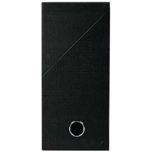 Scatola trasloco e trasferimento con retro da 120 mm in carta telata Nero,