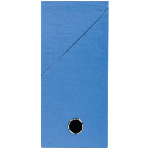 Scatola trasloco e trasferimento con retro da 120 mm in carta telata Azzurro,