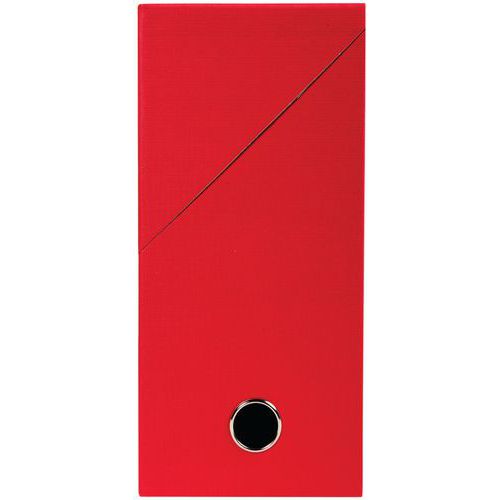 Scatola trasloco e trasferimento con retro da 120 mm in carta telata Rosso,