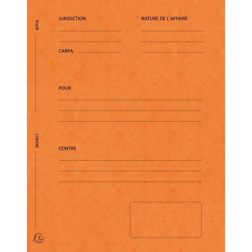 Confezione 25 fascicoli dibattimentali Pro/contro 25 x 32 cm Arancione,