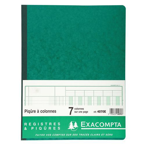 Registro rilegato da 32 x 25 cm, 80 pagine, ogni pagina ha 7 colonne e 33 righe,