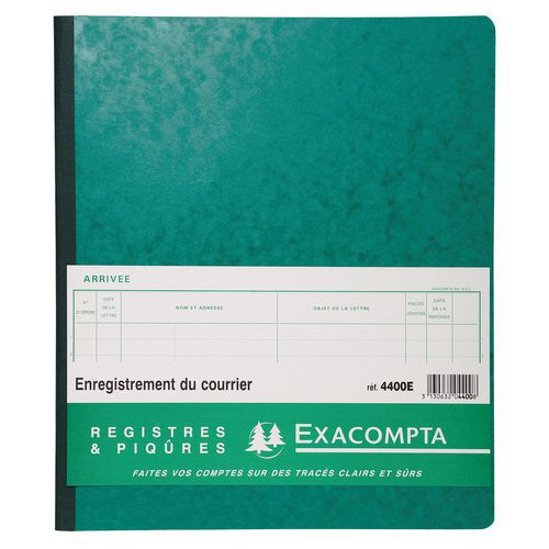 Registro rilegato 32 x 27 cm registrazione posta, 26 righe 80 pagine,