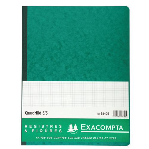 Registro rilegato 32 x 25 cm, 5 x 5, 80 pagine numerate,