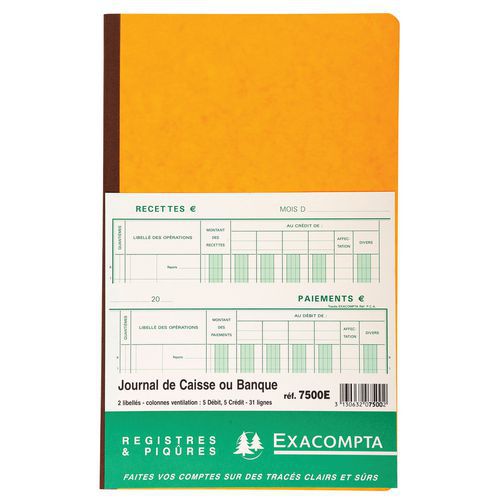 Registro rilegato, 5 addebiti, 5 crediti, 31 righe, 80 pagine,