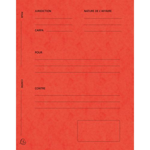 Confezione 25 fascicoli dibattimentali Pro/contro 25 x 32 cm Rosso,