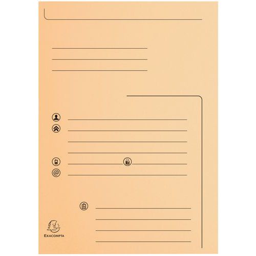 Set di 25 cartellette con 2 lembi super 250 contact 24 x 32 cm Assortite,