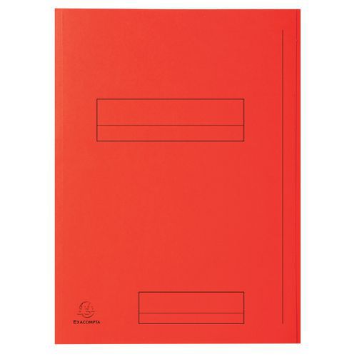 Confezione 50 cartellette stampate 2 lembi super 250 24 x 32 cm Rosso,