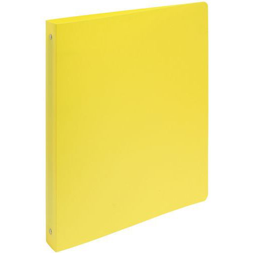 Raccoglitore 4 anelli 30 mm PP opaco - A4 maxi Giallo,