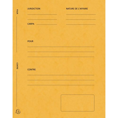 Confezione 25 fascicoli dibattimentali Pro/contro 25 x 32 cm Giallo,