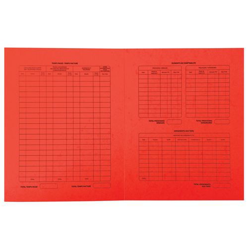 Confezione 25 raccoglitori pratiche, cartoncino lucido, 25 x 32 cm Rosso,