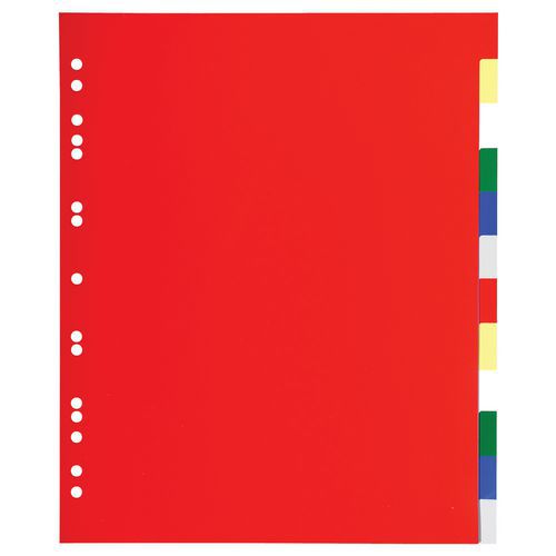 Set di 12 intercalari in PP flessibile A4 maxi Assort,