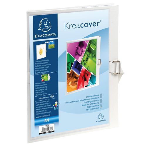 Cartelletta con retro estendibile krea cover® - 24 x 32 cm Bianco,