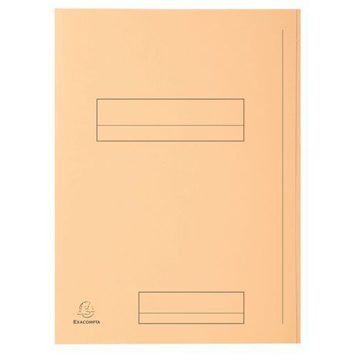 Confezione da 50 cartellette stampate 2 lembi super 250 24 x 32 cm Crema pluriball,