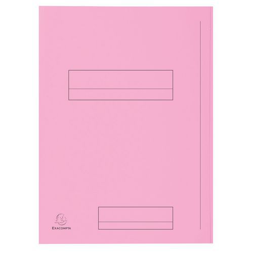 Confezione da 50 cartellette stampate 2 lembi super 250 24 x 32 cm Rosa,