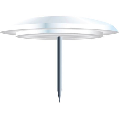 Scatola da 40 puntine punta 7 mm, diam di 10 mm Bianco,