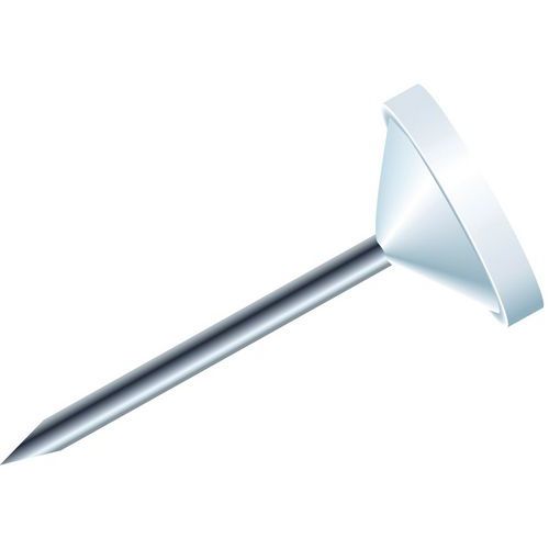 Confezione da 100 puntine-spilli a testa piatta con punta da 8 mm Bianco,