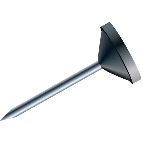 Confezione da 100 puntine-spilli a testa piatta con punta da 8 mm Nero,