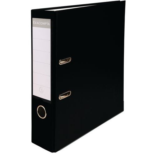 Raccoglitore a leva in polipropilene retro da 80 mm Nero,