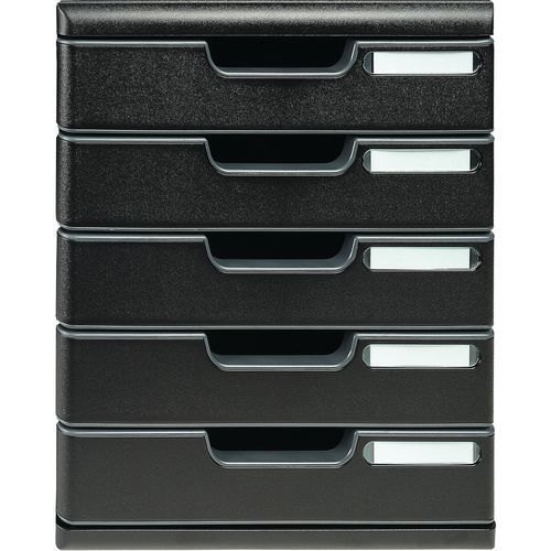 Modulo A4 5 cassetti ecoblack Nero,