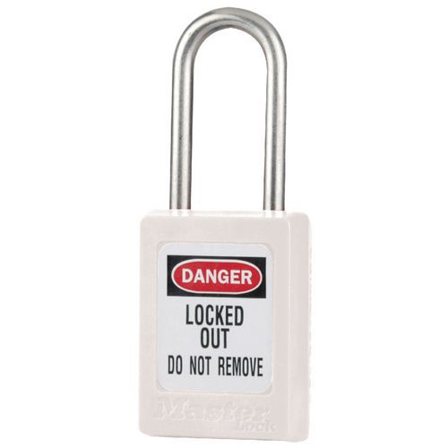 lucchetto bianco diametro 4,76 mm chiavi diverse,