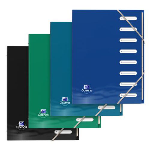 Casellario Oxford Oceanis A4 8p PP opaco col ass - Oxford,