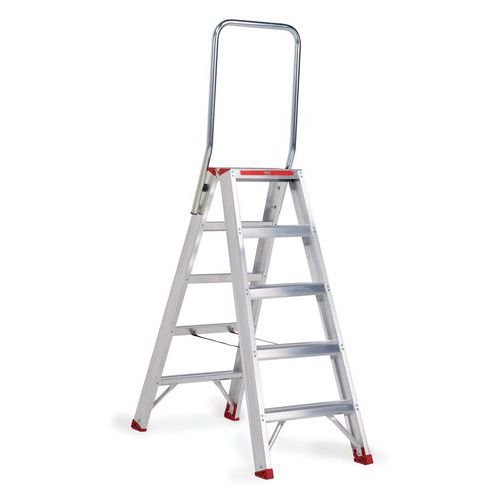 Scaletta professionale bifronte Sierra - 5 gradini,