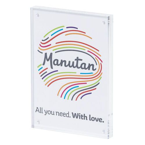 Cornice foto o pannello magnetico trasparente A5 - Manutan,