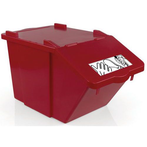 Contenitore Incastrabile Rosso H 36 cm,