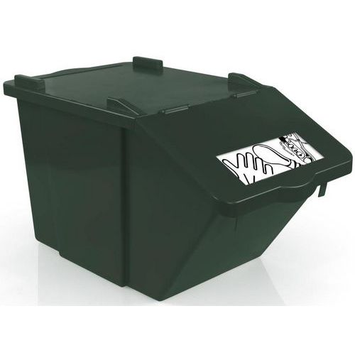 Contenitore Incastrabile Verde H 36 cm,