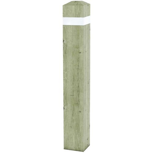 Paletti pino quadrati fissi 14x14cm Alt 100 retroriflettenti,