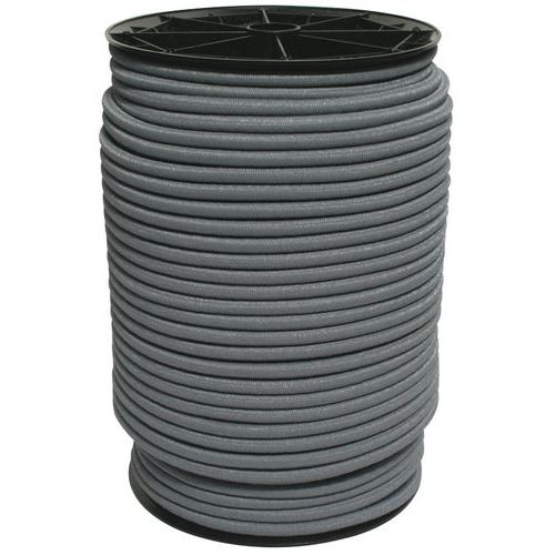 Cavo elastico da 8mm - bobina da 100m - grigio,