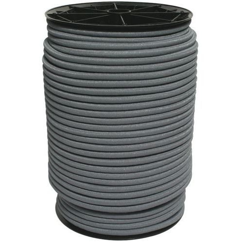 Cavo elastico da 10mm - bobina da 100m - grigio,