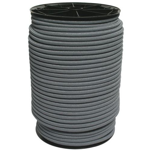 Cavo elastico da 6mm - bobina da 100m - grigio,
