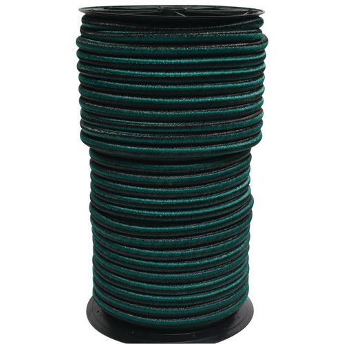 Cavo elastico da 12 mm - Bobina da 50 m - Verde/nero,