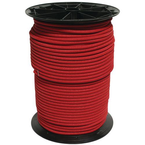 Cavo elastico da 6mm - bobina da 100m - rosso,