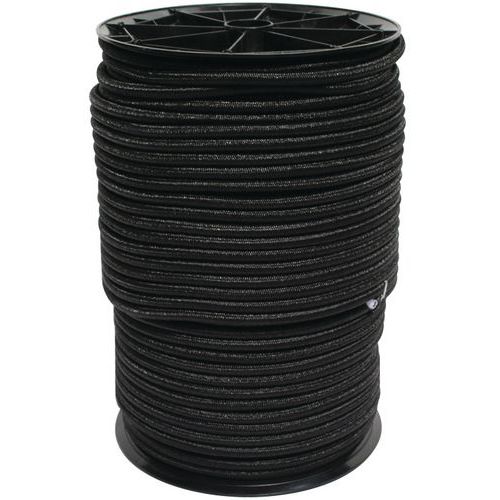 Cavo elastico da 8mm - bobina da 100m - nero,