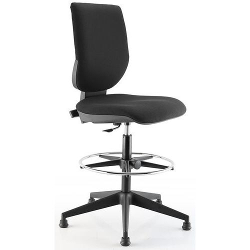 Sedia da officina alta con piedini, grigio antracite,