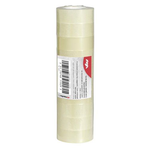 Lotto da 10 nastri adesivi trasparenti 33x19 - Sign,