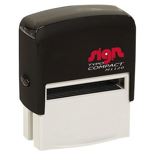 Kit timbro pronto all'uso Compact Typo 4 linee - Sign,