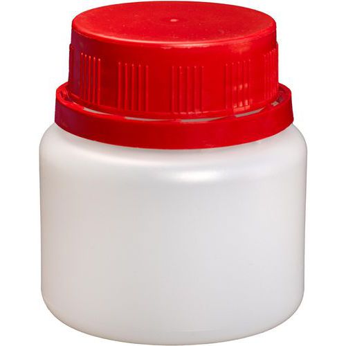 Flacone PEHD con coperchio a vite - 110 mL,