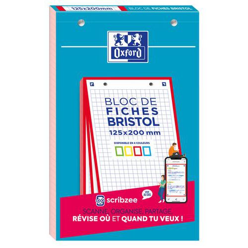 Blocco Bristol Oxford 125x200 30 schede perfor Q5/5/5 rosso,