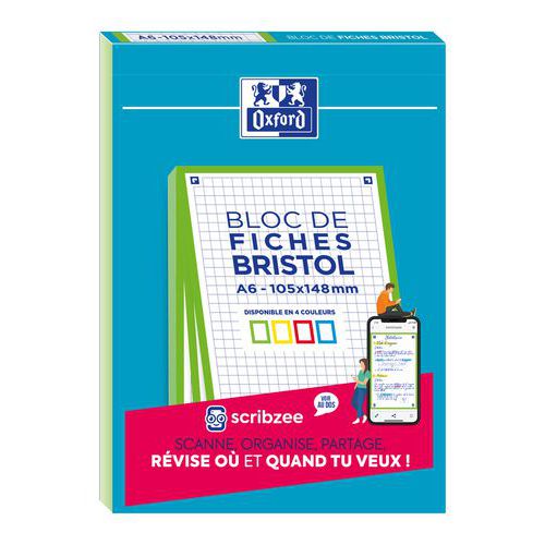 Blocco bristol Oxford 105x148 30 schede non perforate verdi,