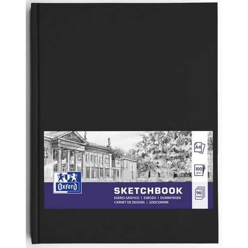 Blocco d disegno Oxford Art brochure A4 192p 100g nero,