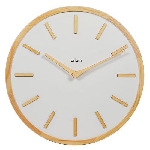 Orologio 30 cm Elegance in legno bianco - Orium,