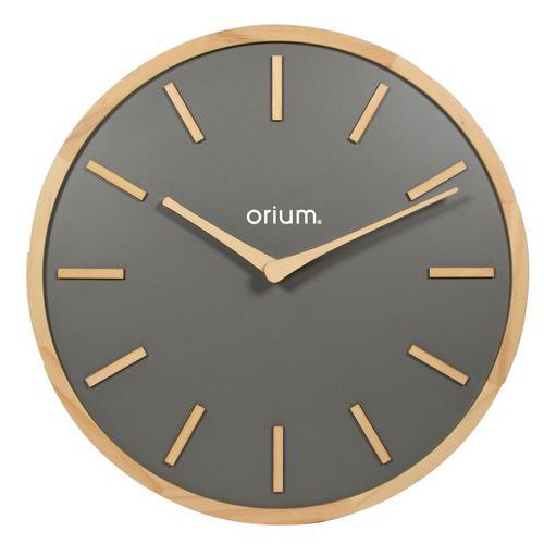 Orologio 30 cm Elegance in legno grigio antracite - Orium,