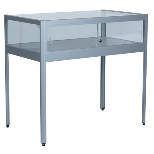 Vetrina espositiva 1000x600x920mm-Gambe alluminio,