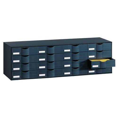 Blocco classificatore 16 cassetti, nero,