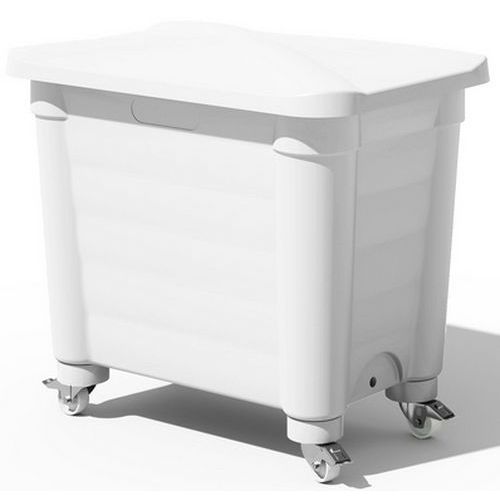 Contenitore di stoccaggio coperchio e rotelle-325L-Naturale,